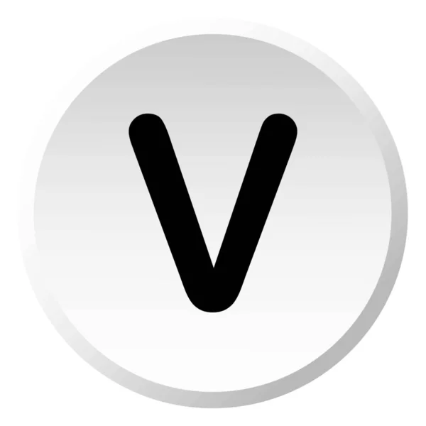 Icono ilustrado aislado sobre un fondo - V — Vector de stock