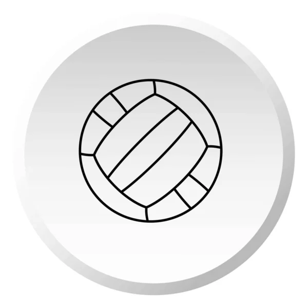 Icono ilustrado aislado sobre un fondo - Volley Ball — Archivo Imágenes Vectoriales