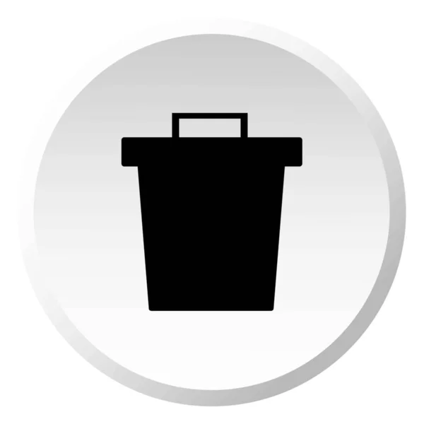 Illustrated Icon Isolated on a Background - Trash Can — Stock Vector