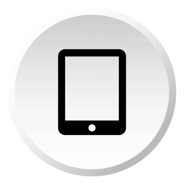 Ilustrowana ikona izolowane na tle-tablet — Wektor stockowy