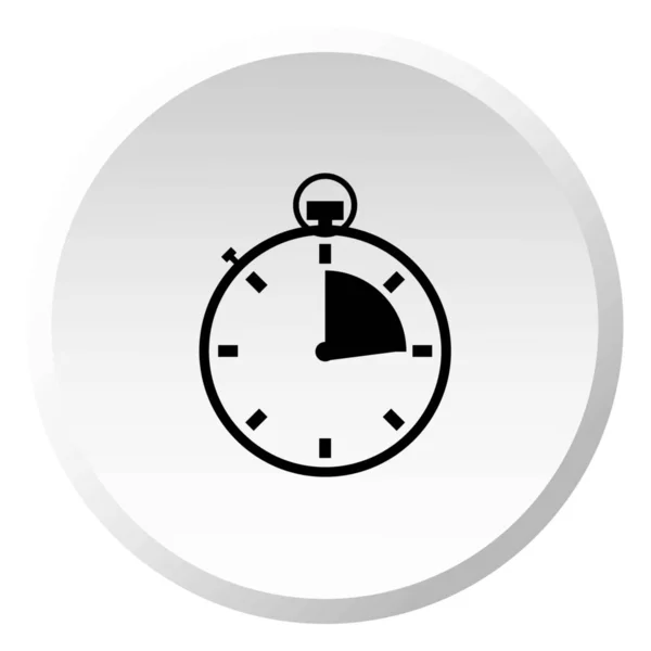 Icono ilustrado aislado en un fondo - Stopwatch Quarter Co — Vector de stock