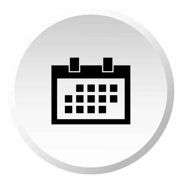 Icono ilustrado aislado sobre un fondo - Calendario cuadrado — Vector de stock