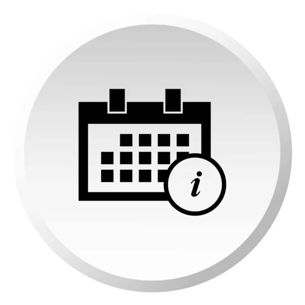 Icono ilustrado aislado sobre un fondo - Calendario cuadrado Info — Vector de stock