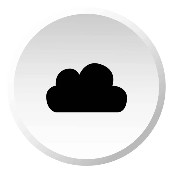 Illustrated Icon Isolated on a Background - Small Cloud — Stock Vector