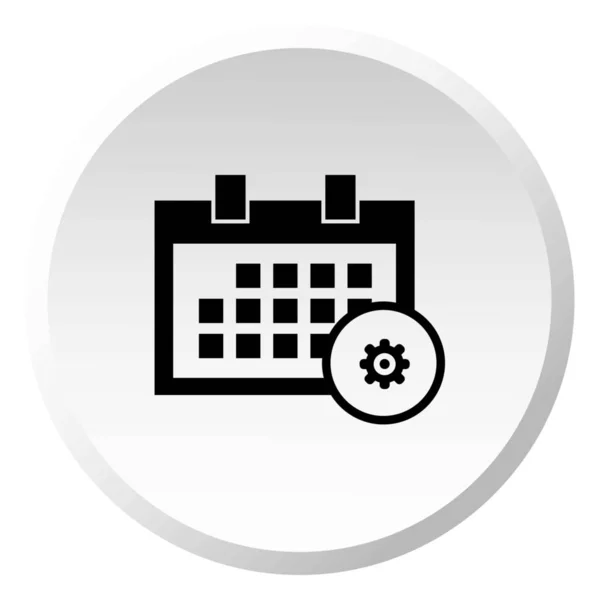 Icono ilustrado aislado sobre un fondo - Square Calendar Conf — Vector de stock