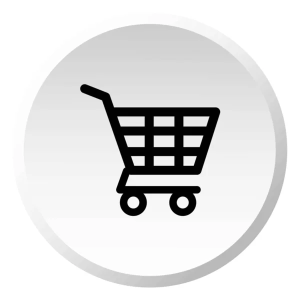Illusztrált Icon izolált a háttér-Shopping trolibusz — Stock Vector