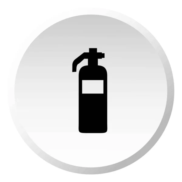 Icône illustrée isolée sur un fond - Extinction d'incendie de sécurité — Image vectorielle