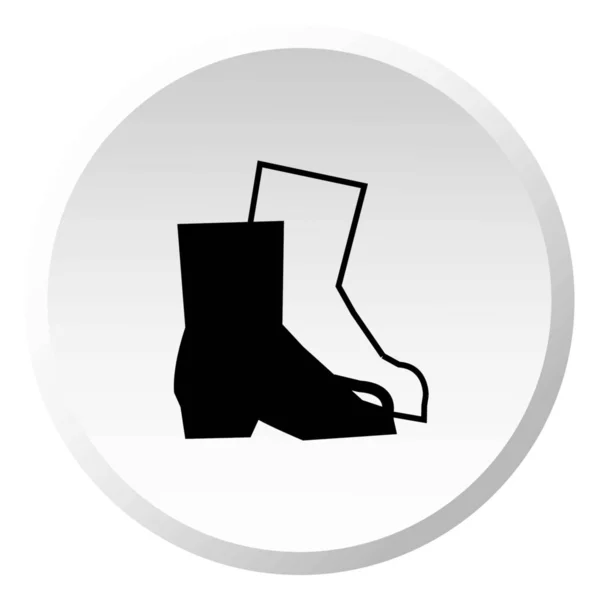 Illustrated Icon Isolated on a Background - Safety Boots — Stock Vector