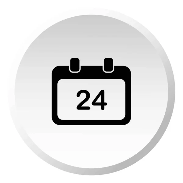 Illustrerad ikon isolerad på en bakgrund-avrundad kalenderdag — Stock vektor