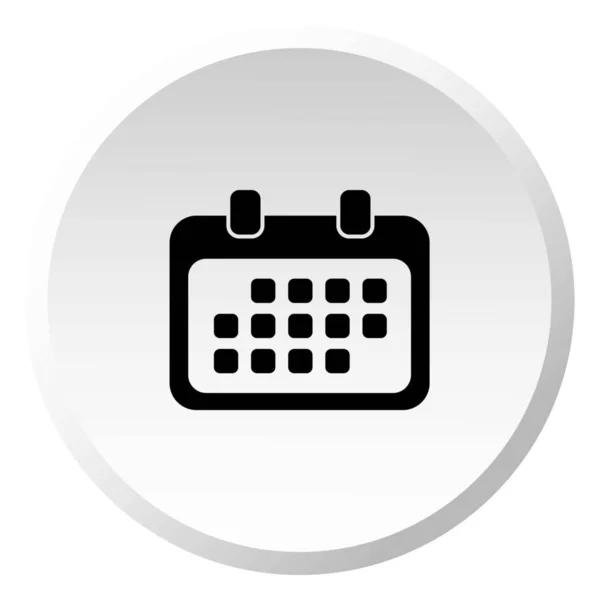 Illusztrált ikon izolált a háttér-lekerekített naptár — Stock Vector
