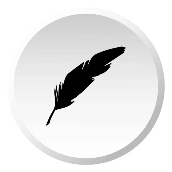 Illustrated Icon Isolated on a Background - Quill — Stock Vector