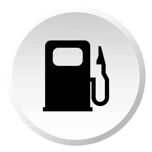 Icono ilustrado aislado sobre fondo - Bomba de gasolina ligera — Archivo Imágenes Vectoriales