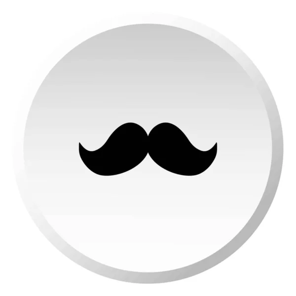 Ícone ilustrado isolado em um fundo - bigode —  Vetores de Stock