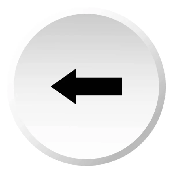 Icône illustrée isolée sur un fond - Flèche gauche — Image vectorielle