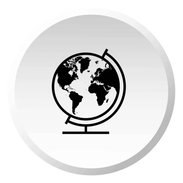 Icono ilustrado aislado sobre un fondo - Globe América del Norte — Vector de stock