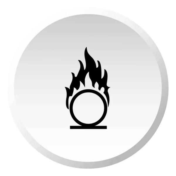 Ілюстрована ікона ізольована на тлі - екстремальна спека і вогонь — стоковий вектор