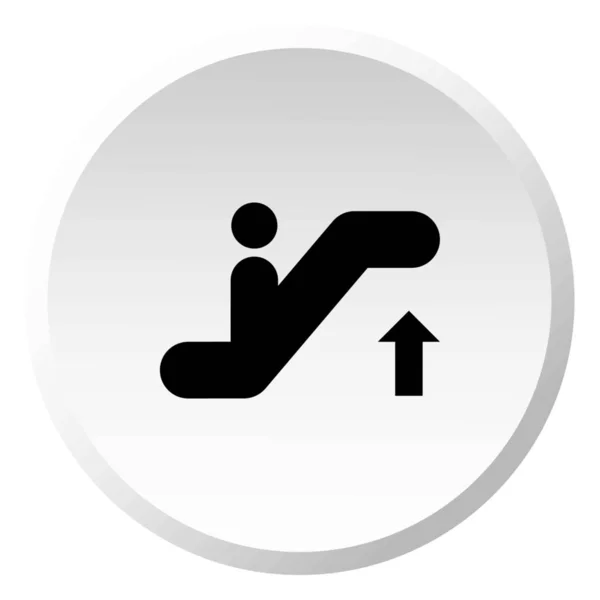 Illusztrált ikon izolált a háttérben-mozgólépcső up — Stock Vector