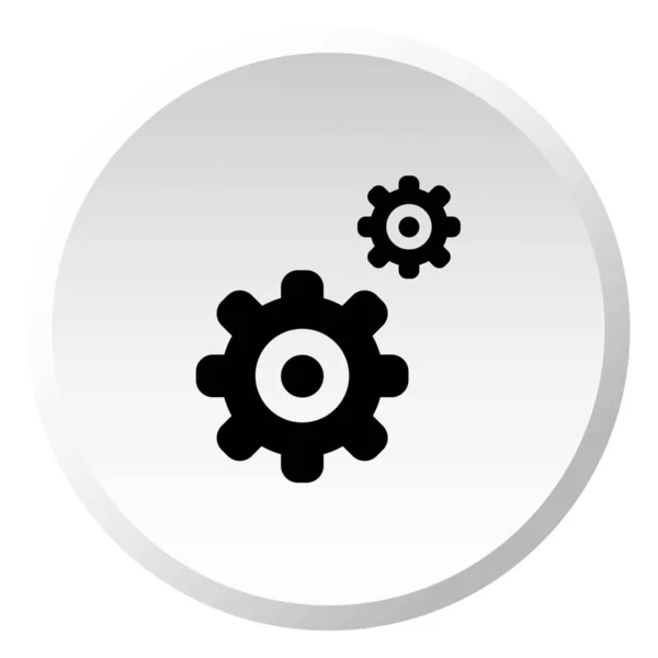 Geïllustreerd pictogram geïsoleerd op een achtergrond-cogs — Stockvector