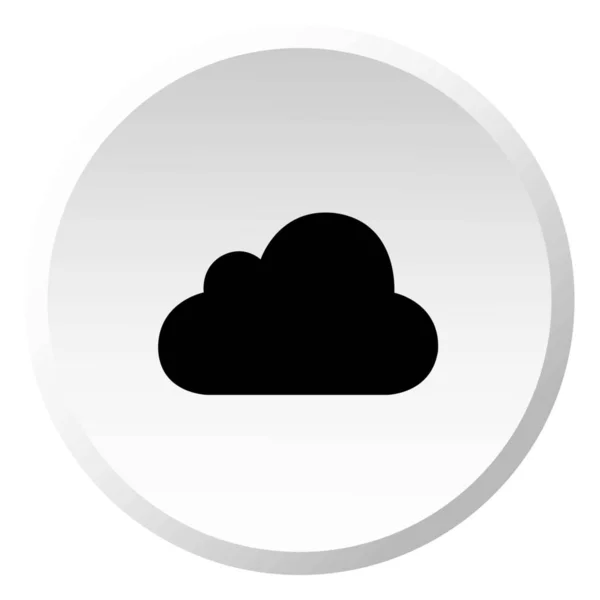 Icono ilustrado aislado sobre un fondo - Nube — Archivo Imágenes Vectoriales