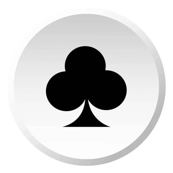 Geïllustreerd pictogram geïsoleerd op een achtergrond-clubs kaart pak — Stockvector