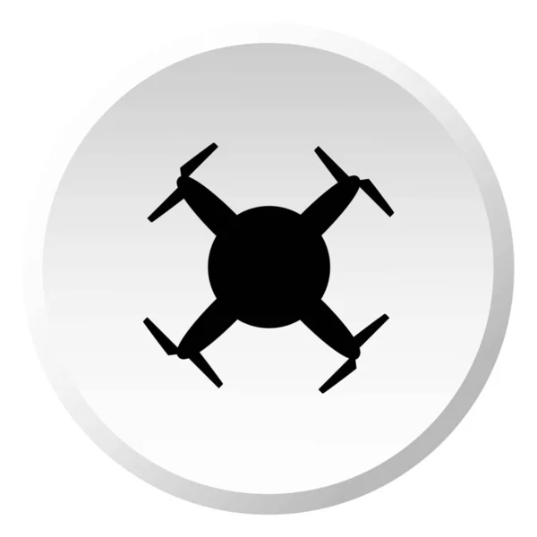 Ikon Terilustrasi Terisolasi di Latar Belakang - Sirkuler Drone - Stok Vektor