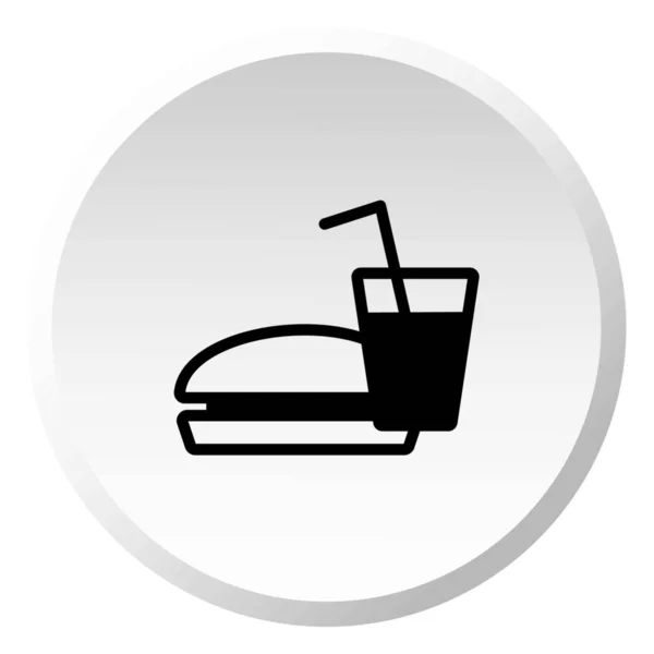 背景上的插图图标 - 汉堡和饮料 — 图库矢量图片
