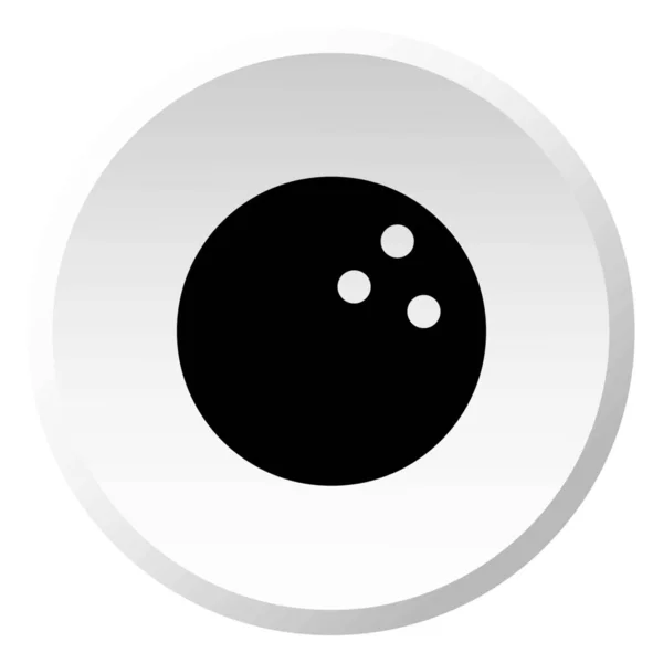 Ilustrowana ikona izolowane na tle-Bowling Ball — Wektor stockowy