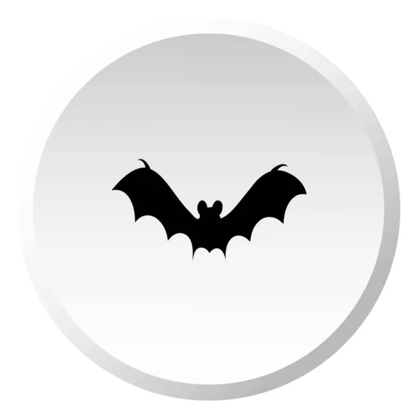 Icono ilustrado aislado sobre un fondo - Bat2 — Vector de stock