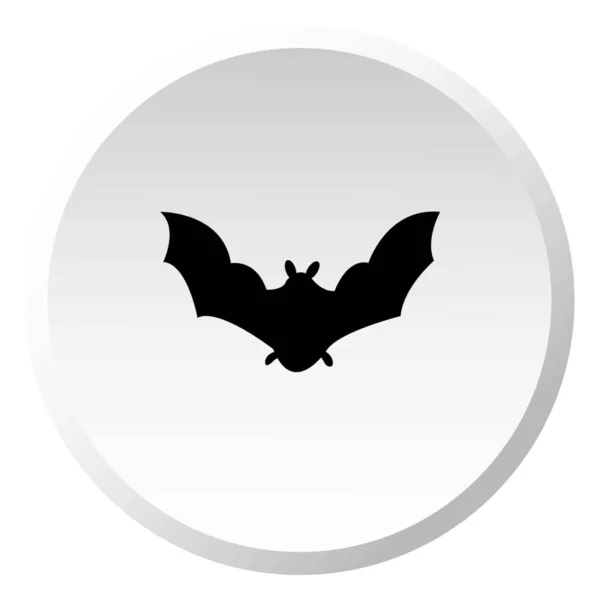 Εικονογραφημένο εικονίδιο απομονωμένο σε φόντο-νυχτερίδα — Διανυσματικό Αρχείο