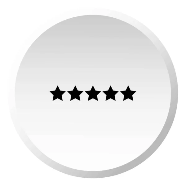 Ілюстрована ікона ізольована на тлі - Рейтинг 5 зірок — стоковий вектор