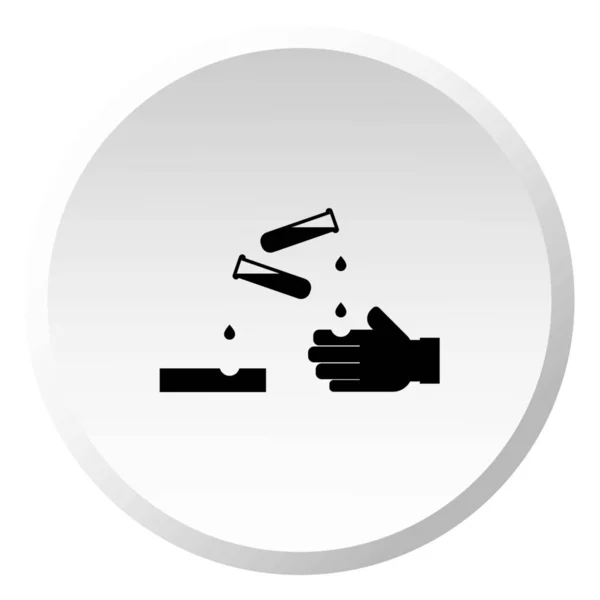 Ilustrowana ikona izolowane na tle-substancje kwasowe — Wektor stockowy