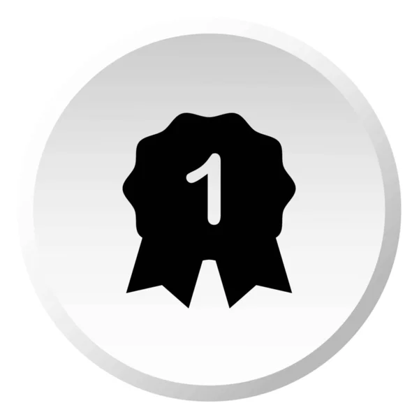 Illusztrált Icon izolált a háttér-1. hely Rosette — Stock Vector