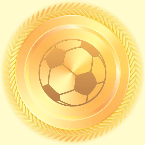 Icona illustrata isolata su sfondo - Pallone da calcio — Vettoriale Stock