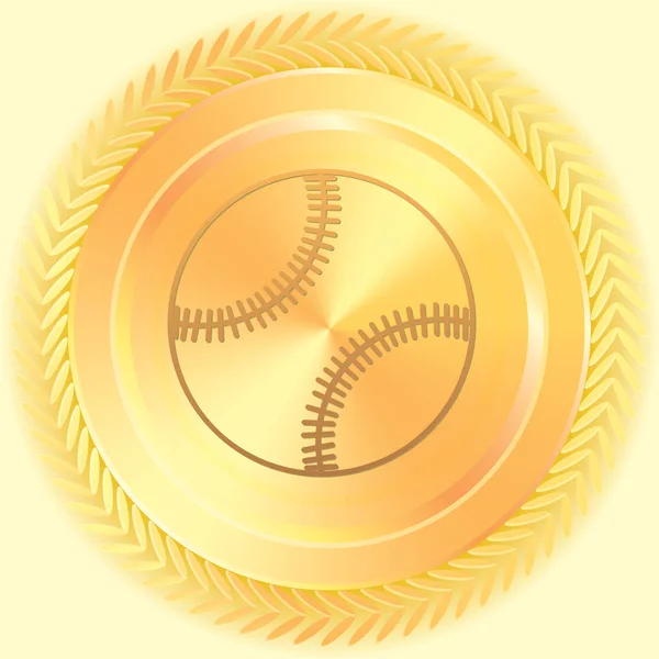 Icona illustrata isolata su uno sfondo - Baseball — Vettoriale Stock