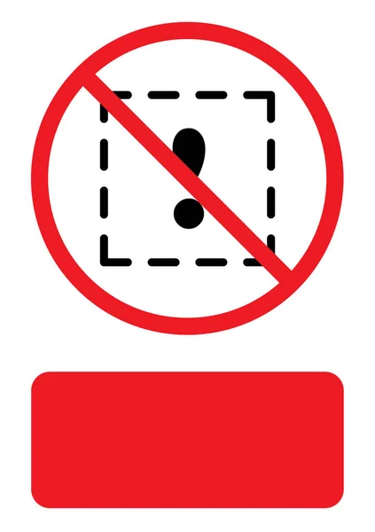 Icono ilustrado aislado sobre un fondo - Exclamación cuadrada — Vector de stock