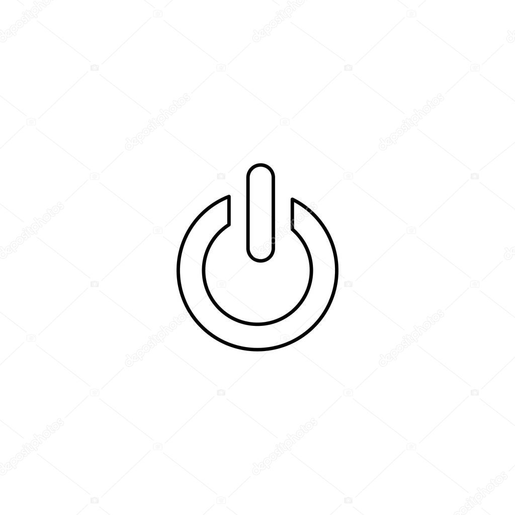 Illustrated Icon Isolated on a Background - Power