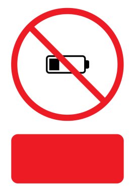 Resimli Simge Arka Planda İzole - Düşük Pil