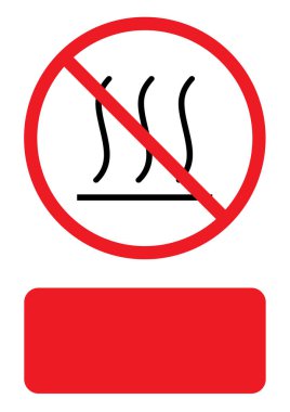 Resimli Simge Arka Planda İzole - Sıcak Yüzey