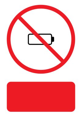 Resimli Simge Arka Planda İzole - Boş Pil