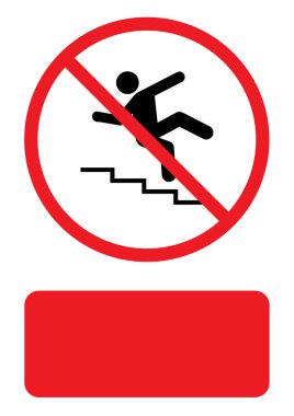 Resimli Simge Arka Planda İzole - Tehlike Merdivenleri