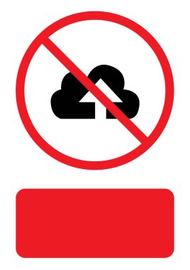 Resimli Simge Arka Planda İzole - Cloud Upload Thick