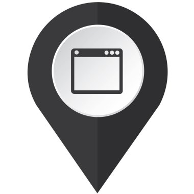 Resimli Simge Arka Planda İzole - Web Tarayıcısı