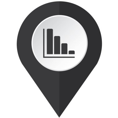 Resimli Simge Arka Planda İzole - Dikey Grafik