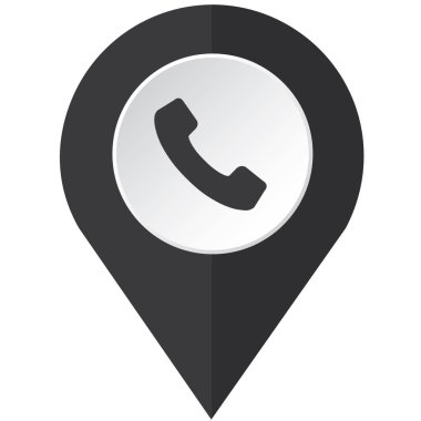 Resimli Simge Arka Planda İzole - Telefon