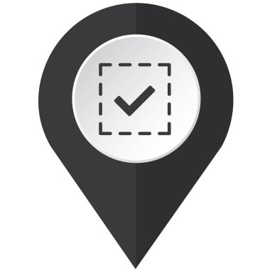 Resimli Simge Arka Planda İzole - Kareli İşaretle