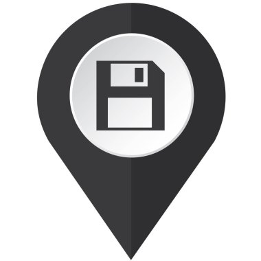 Resimli Simge Arka Planda İzole - Küçük Disket