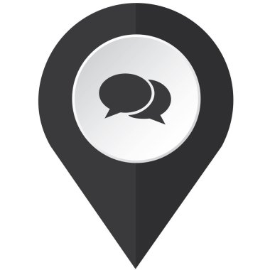 Resimli Simge Arka Planda İzole - Yuvarlak İleti Kabarcığı