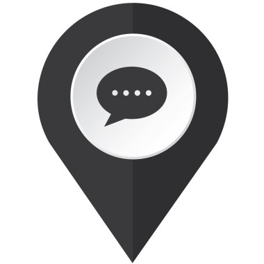 Resimli Simge Arka Planda İzole - Yuvarlak İleti Kabarcığı