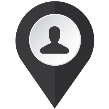 Resimli Simge Arka Planda İzole - Kişi