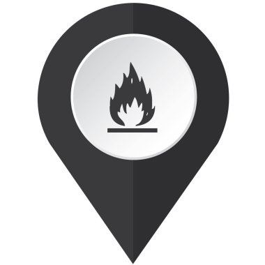 Resimli Simge Arka Planda İzole - Açık Alev